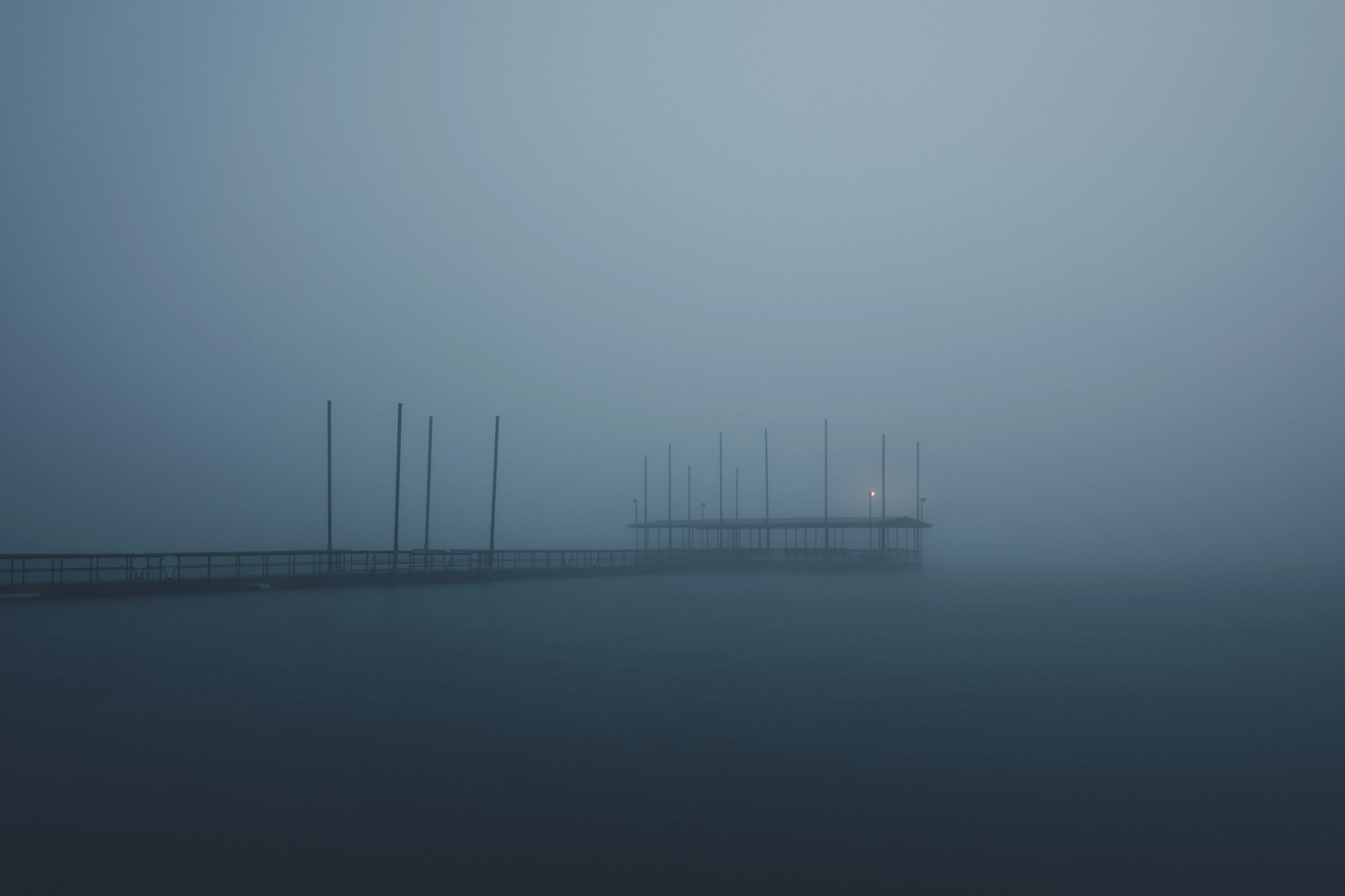 Foggy Morning at the Lake — Lake Hefner - Oklahoma
