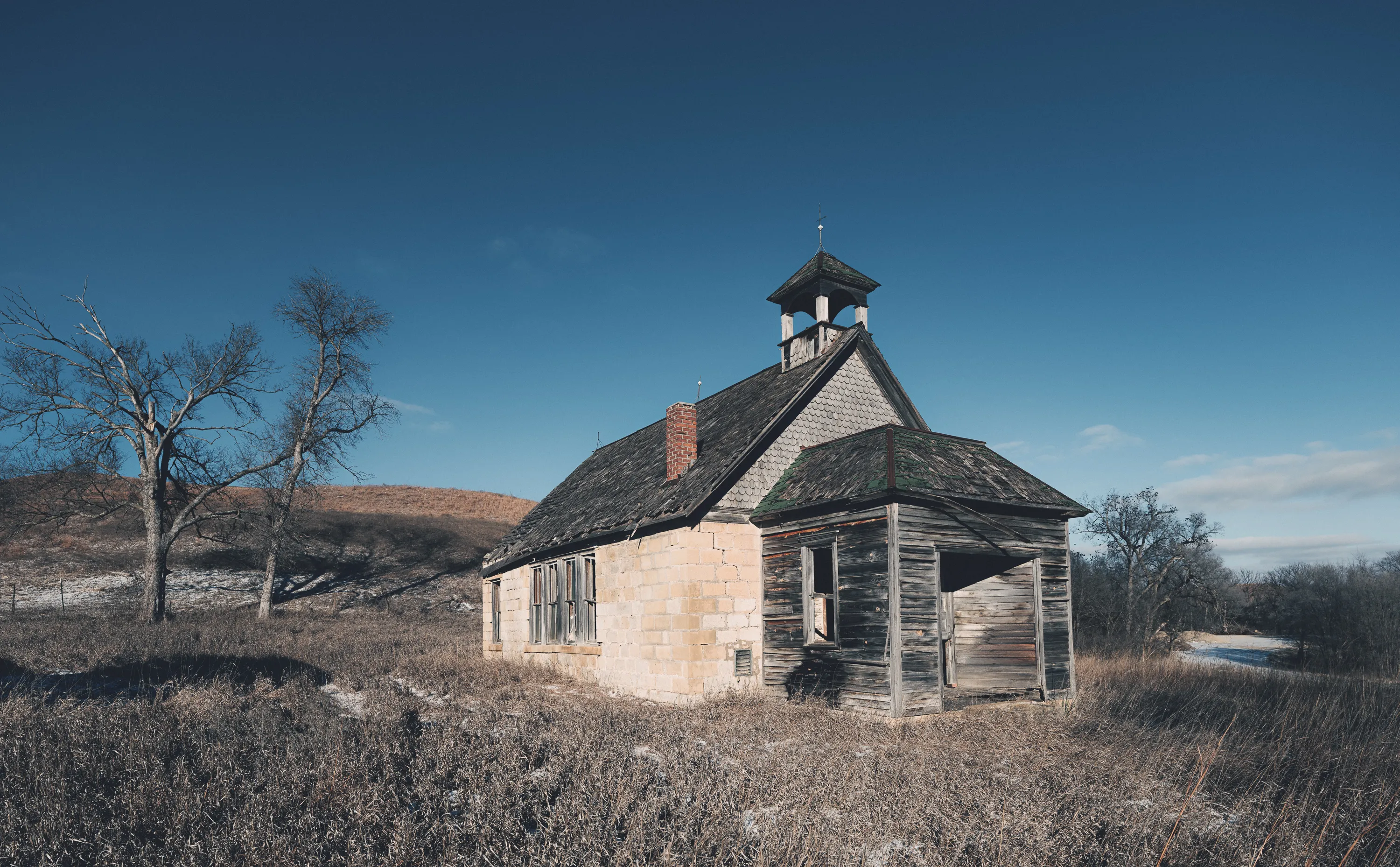 Kansas Winter Drive — Unknown - The Flint Hills of Kansas