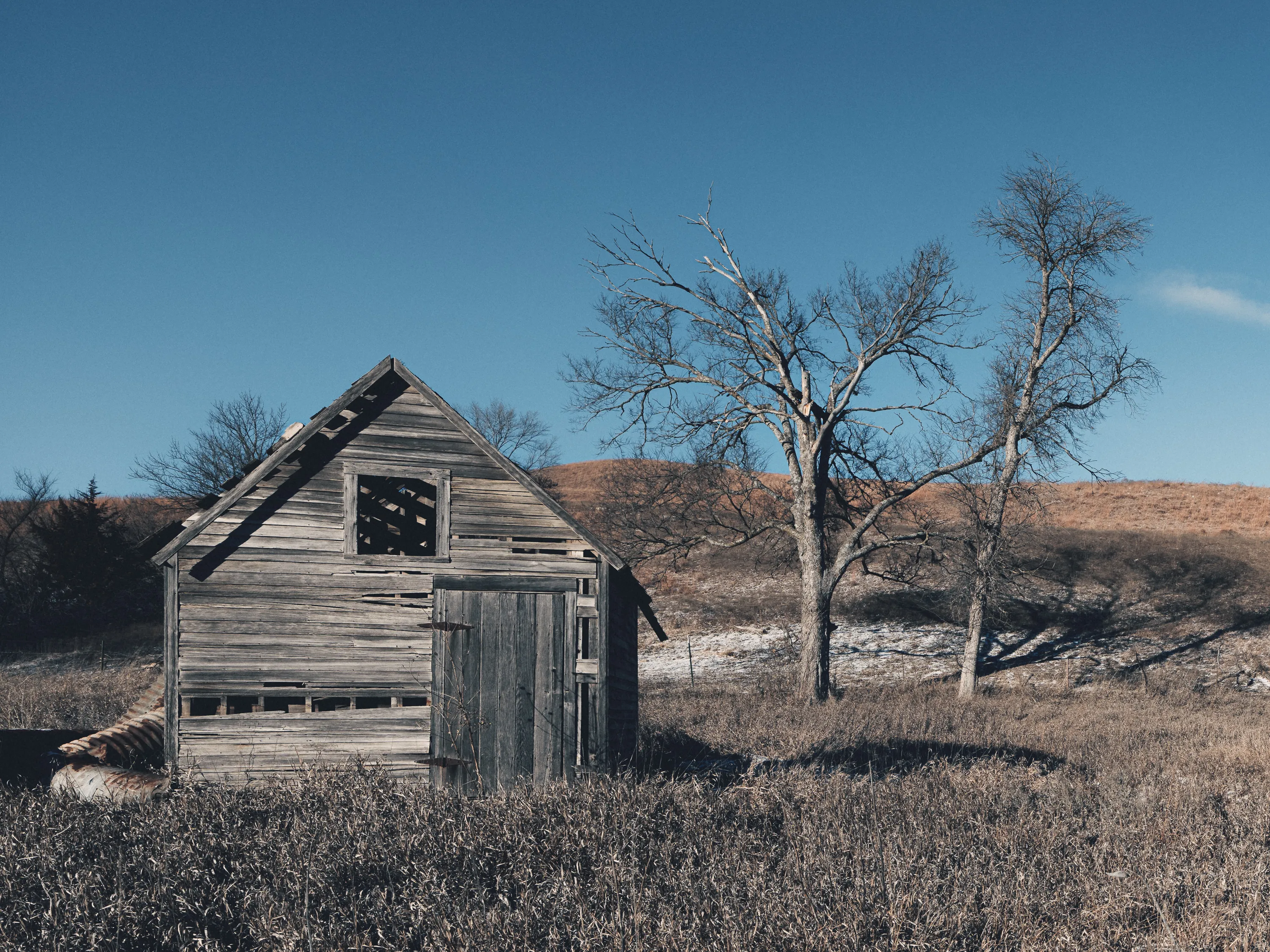 Kansas Winter Drive — Unknown - The Flint Hills of Kansas
