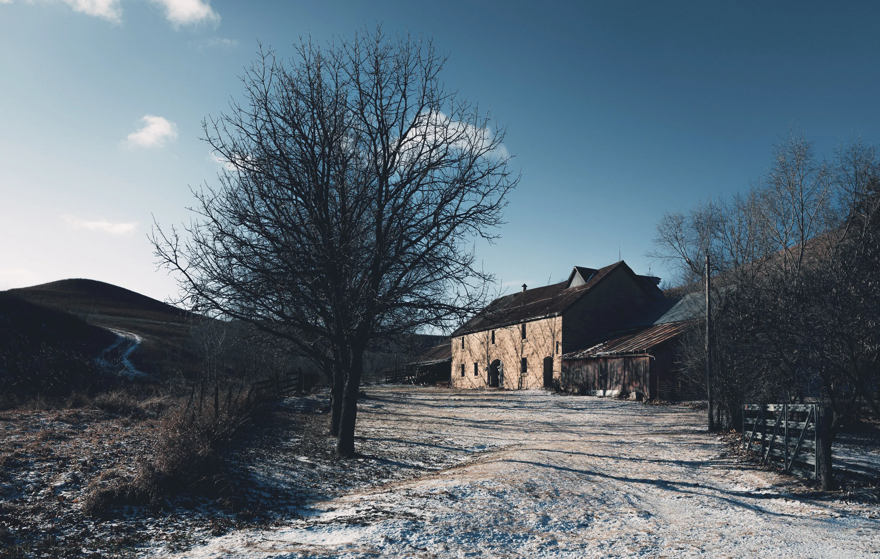 Kansas Winter Drive — Unknown - The Flint Hills of Kansas