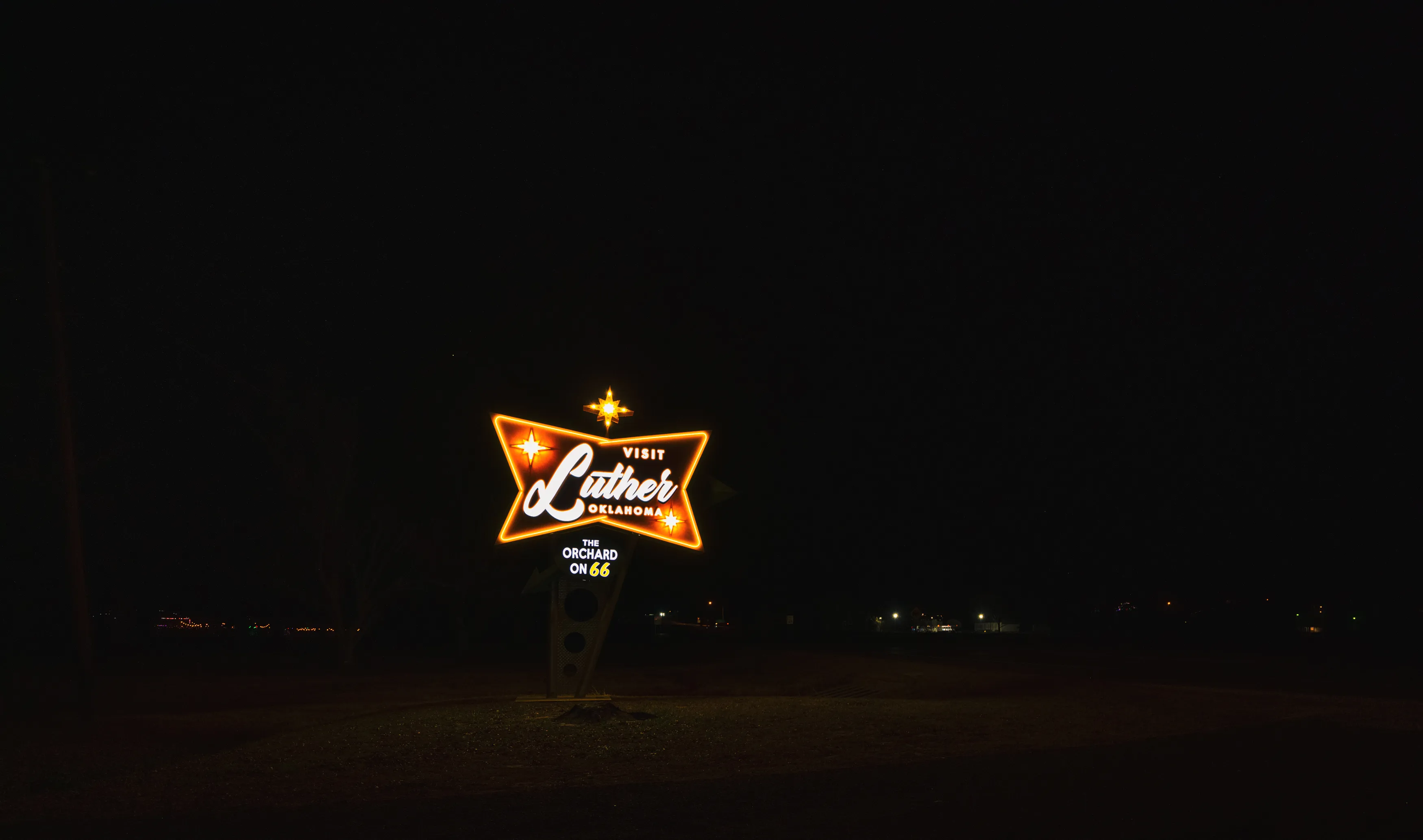 Route 66 Neon Nights — Luther, Chandler, Stroud - Oklahoma