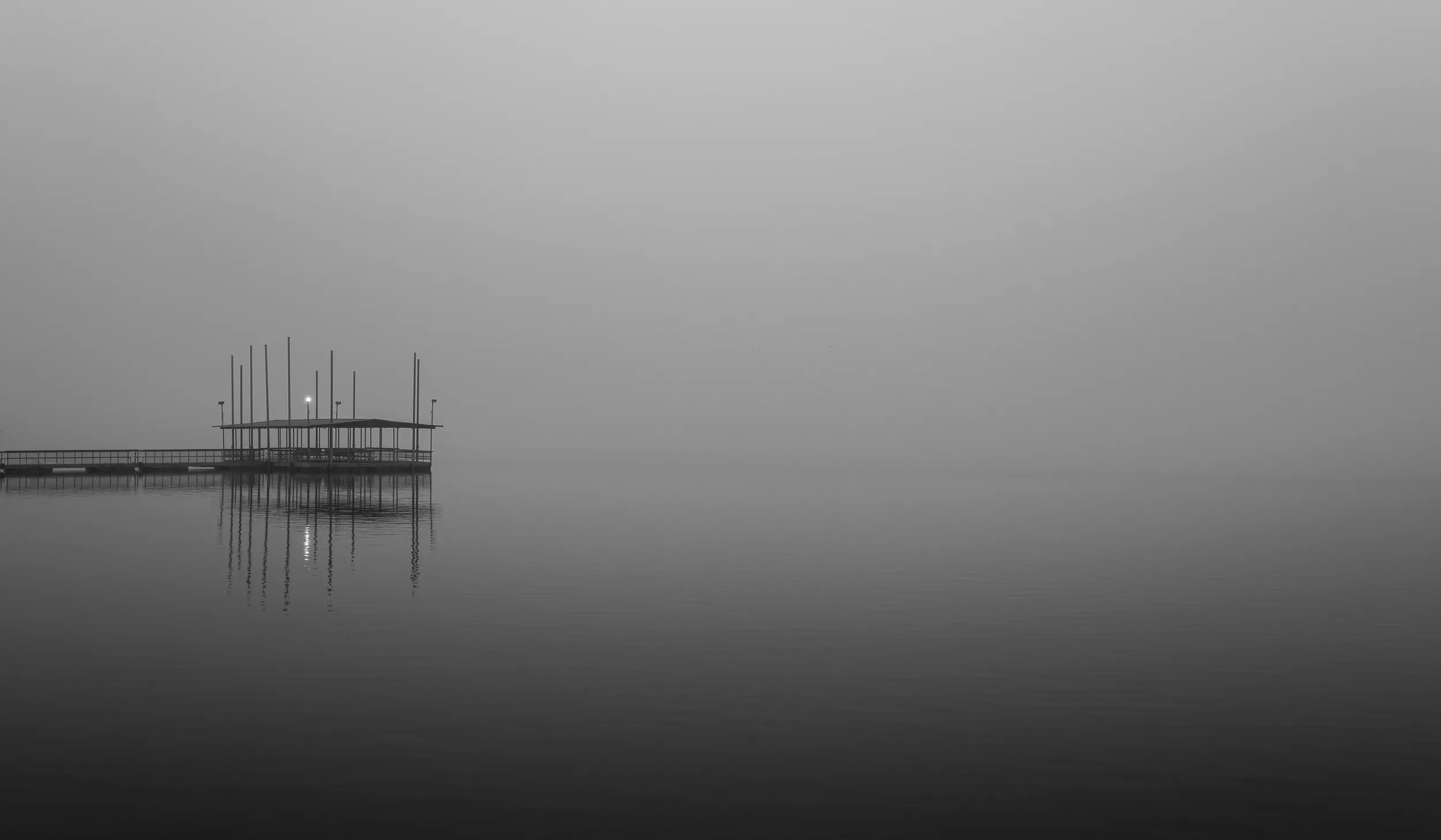 Lake Hefner Fog — Lake Hefner, Oklahoma City