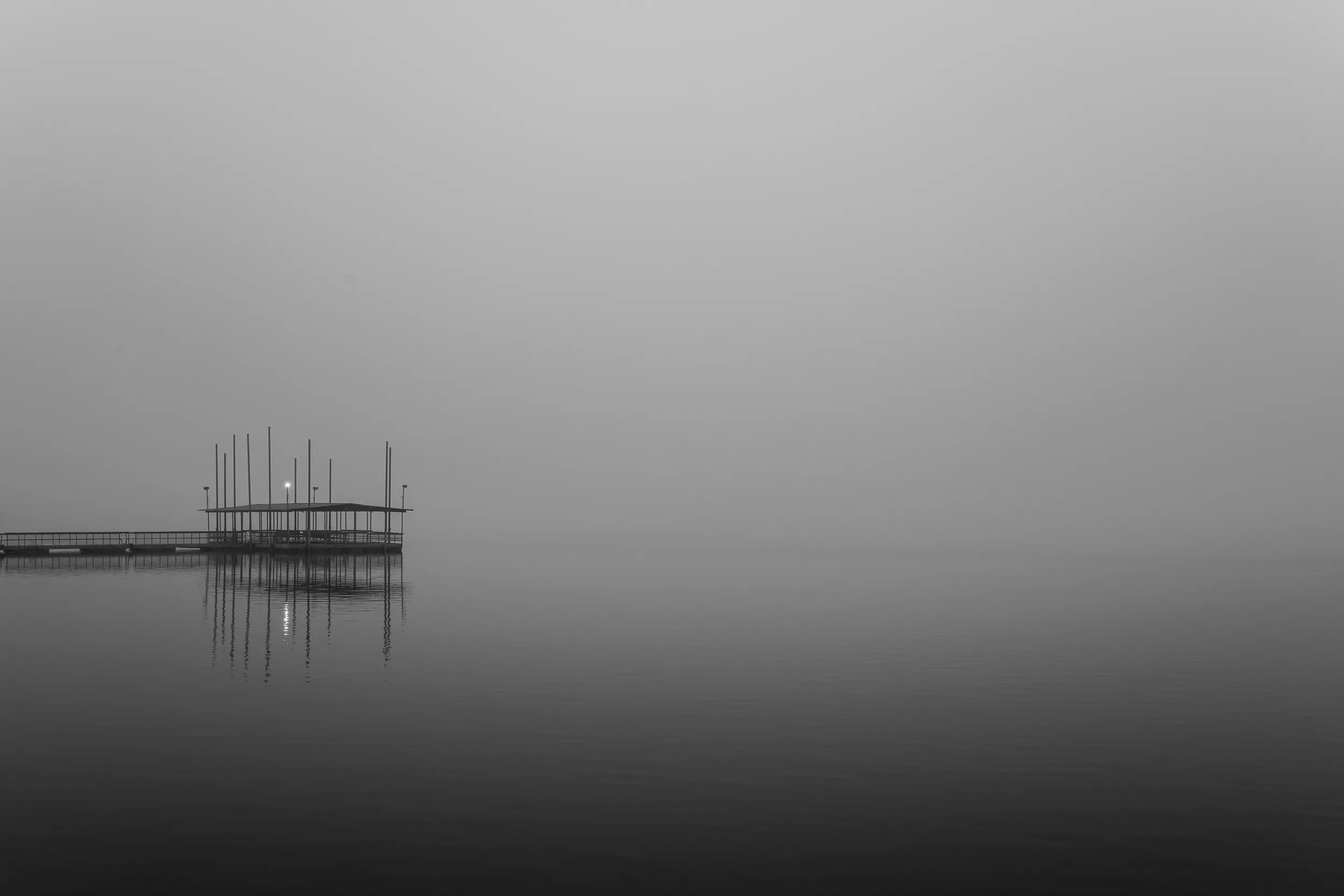 Lake Hefner Fog — Lake Hefner, Oklahoma City