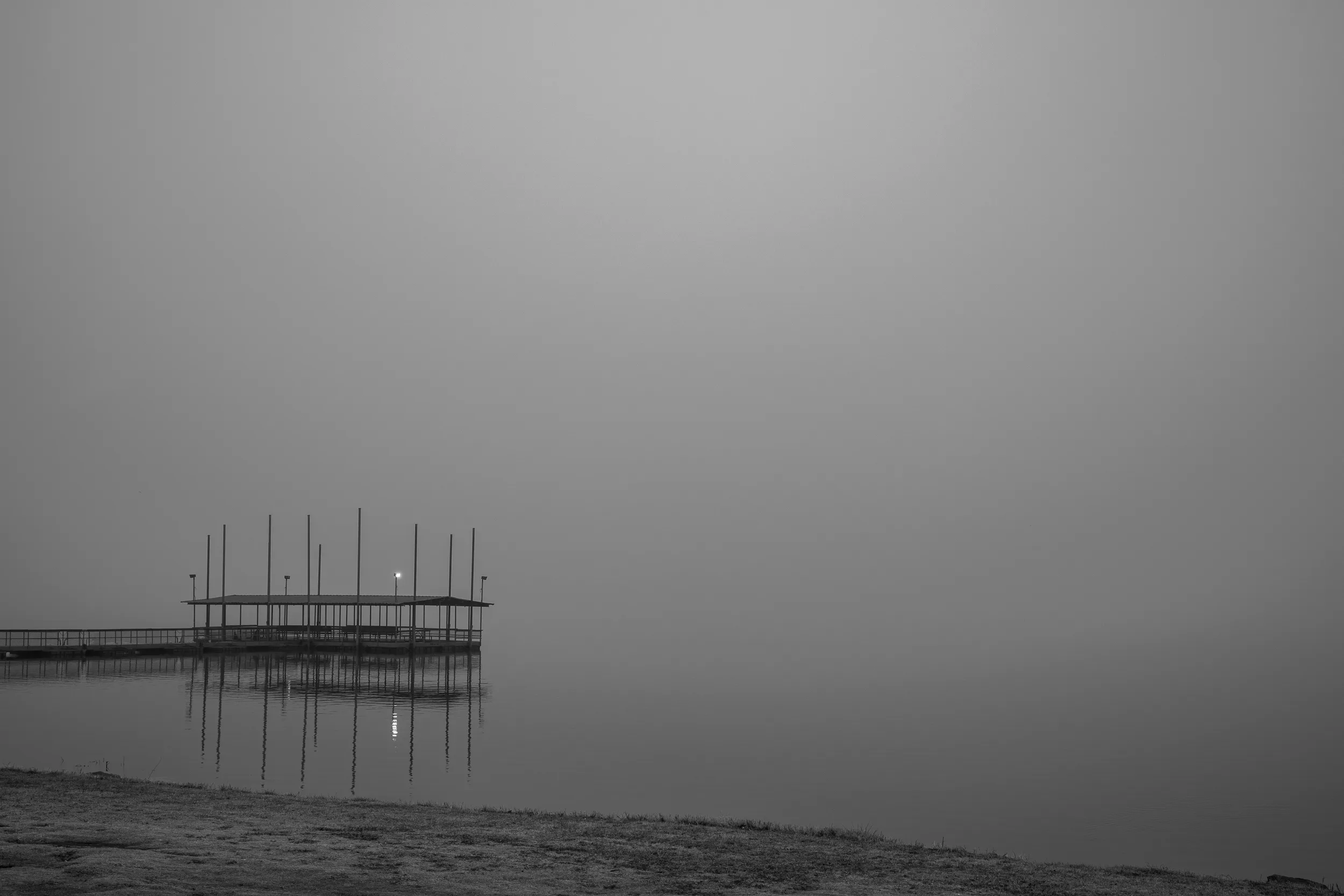 Lake Hefner Fog — Lake Hefner, Oklahoma City