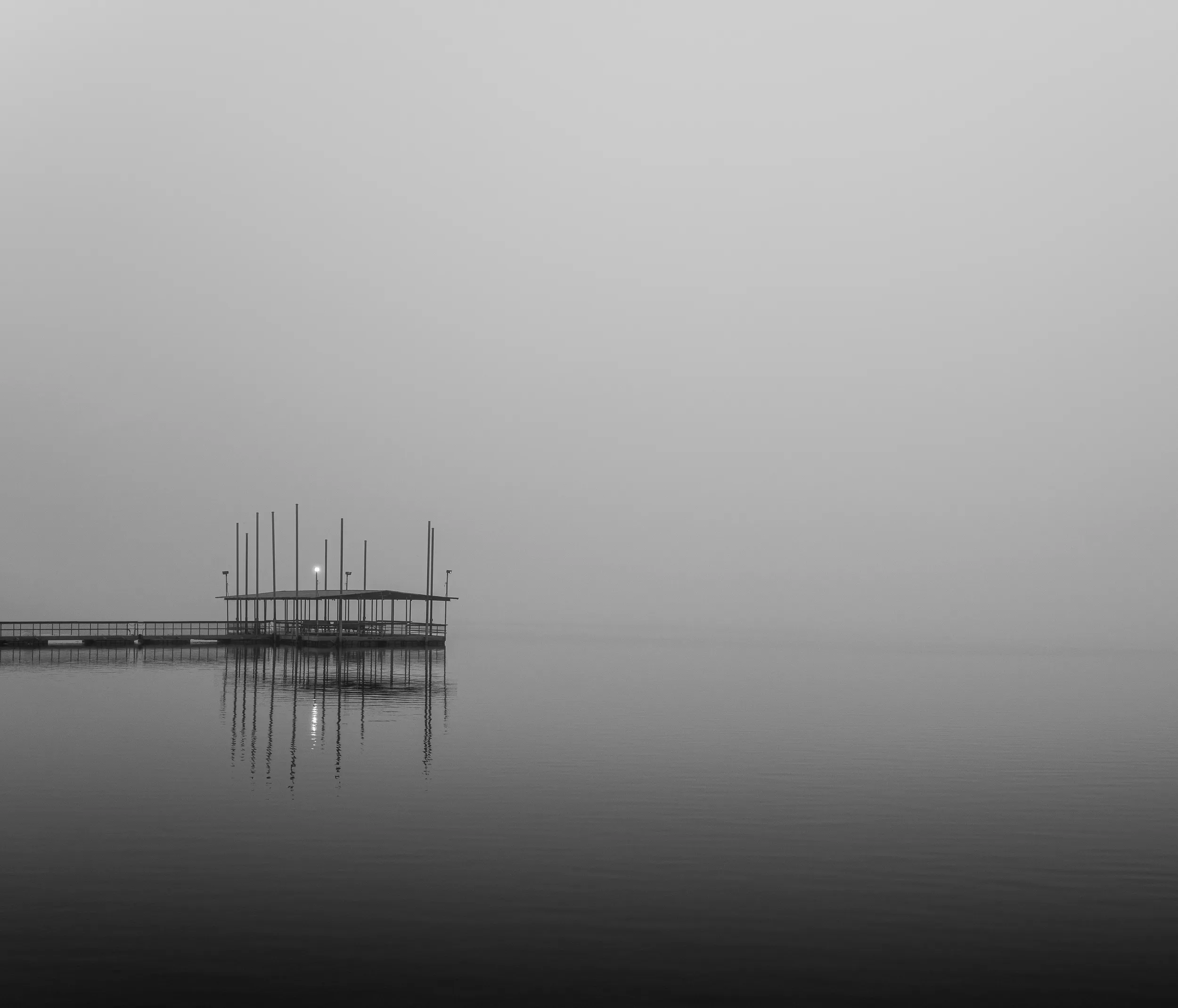Lake Hefner Fog — Lake Hefner, Oklahoma City