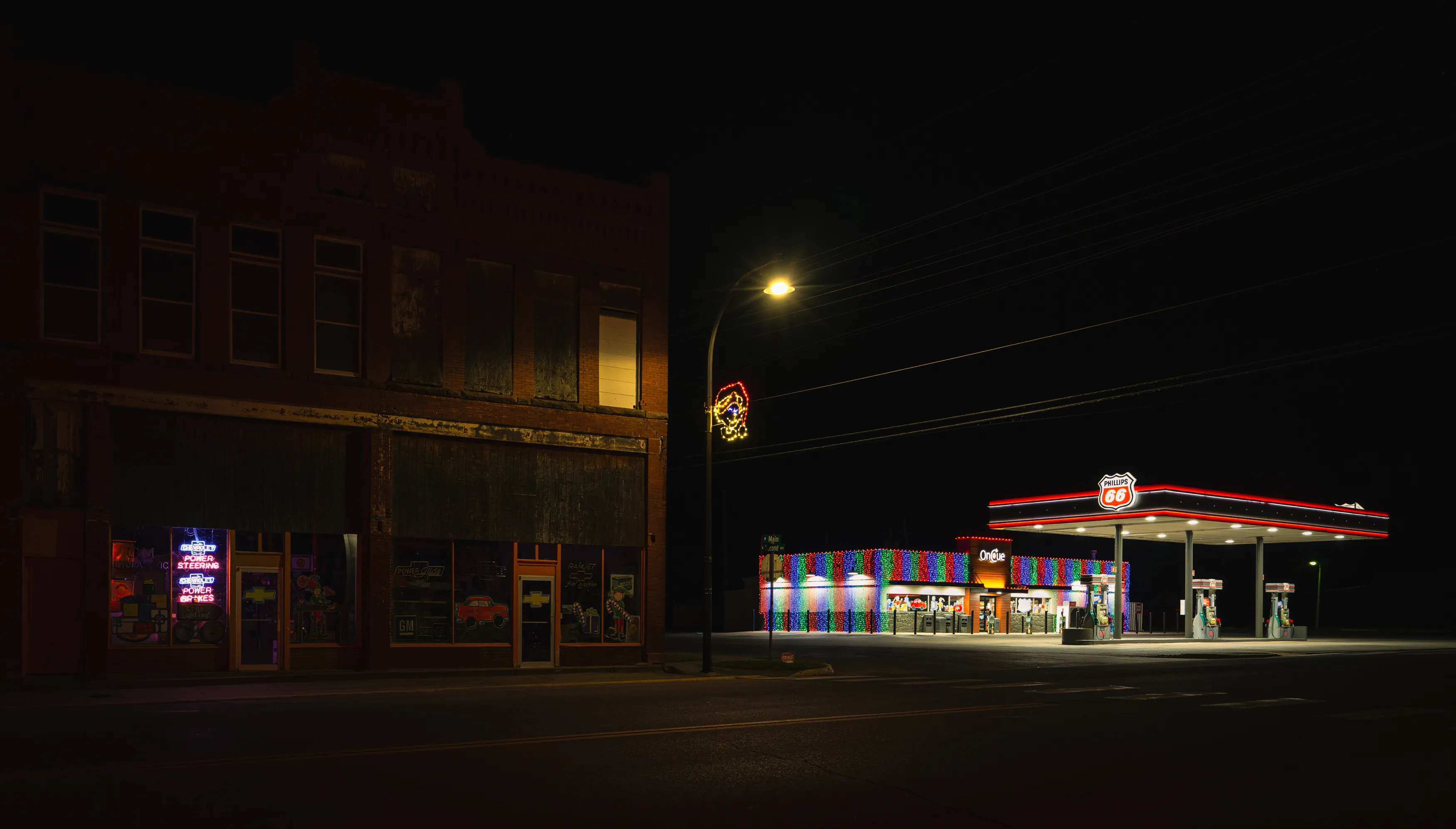 Route 66 Neon Nights — Luther, Chandler, Stroud - Oklahoma