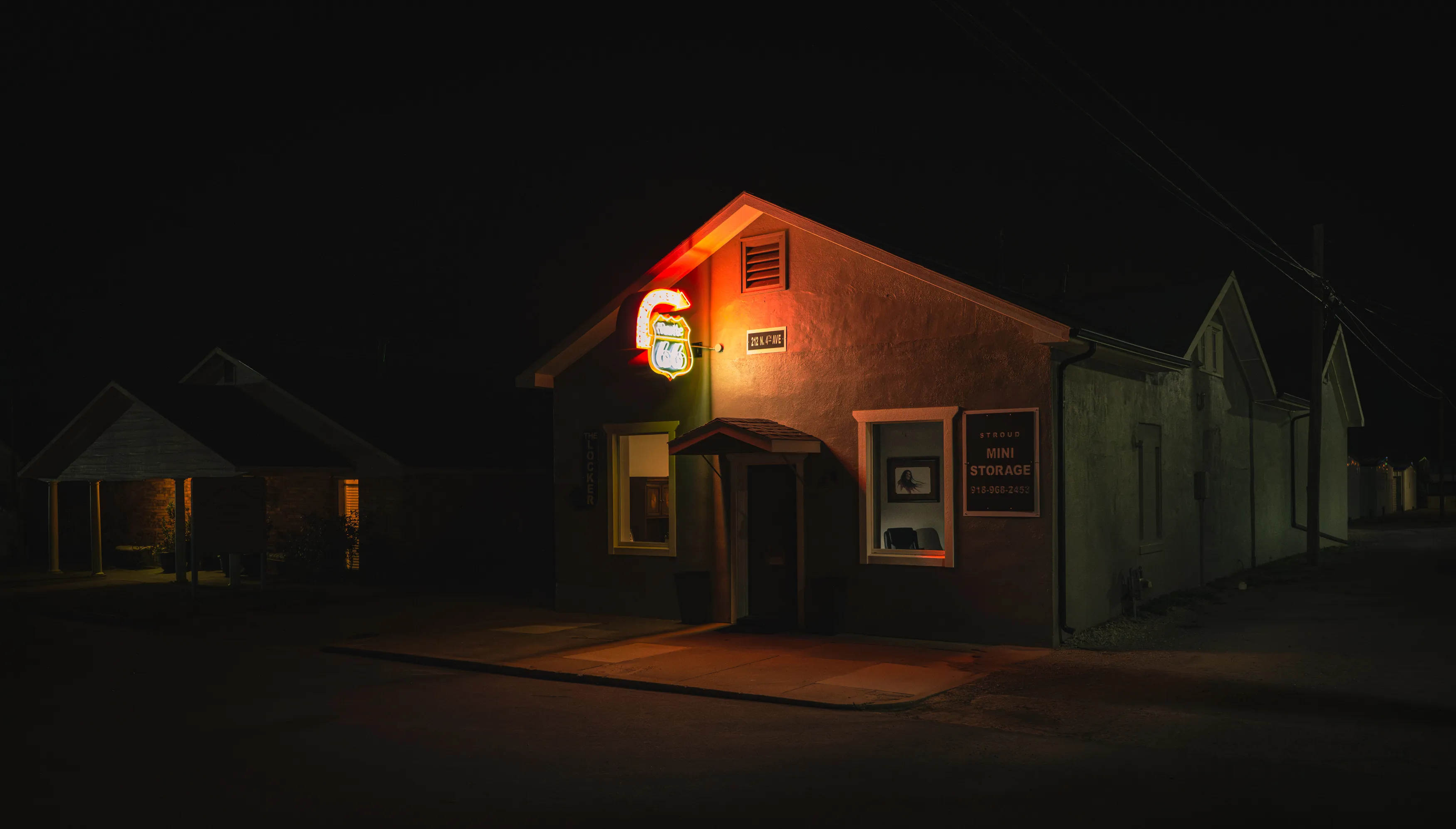 Route 66 Neon Nights — Luther, Chandler, Stroud - Oklahoma