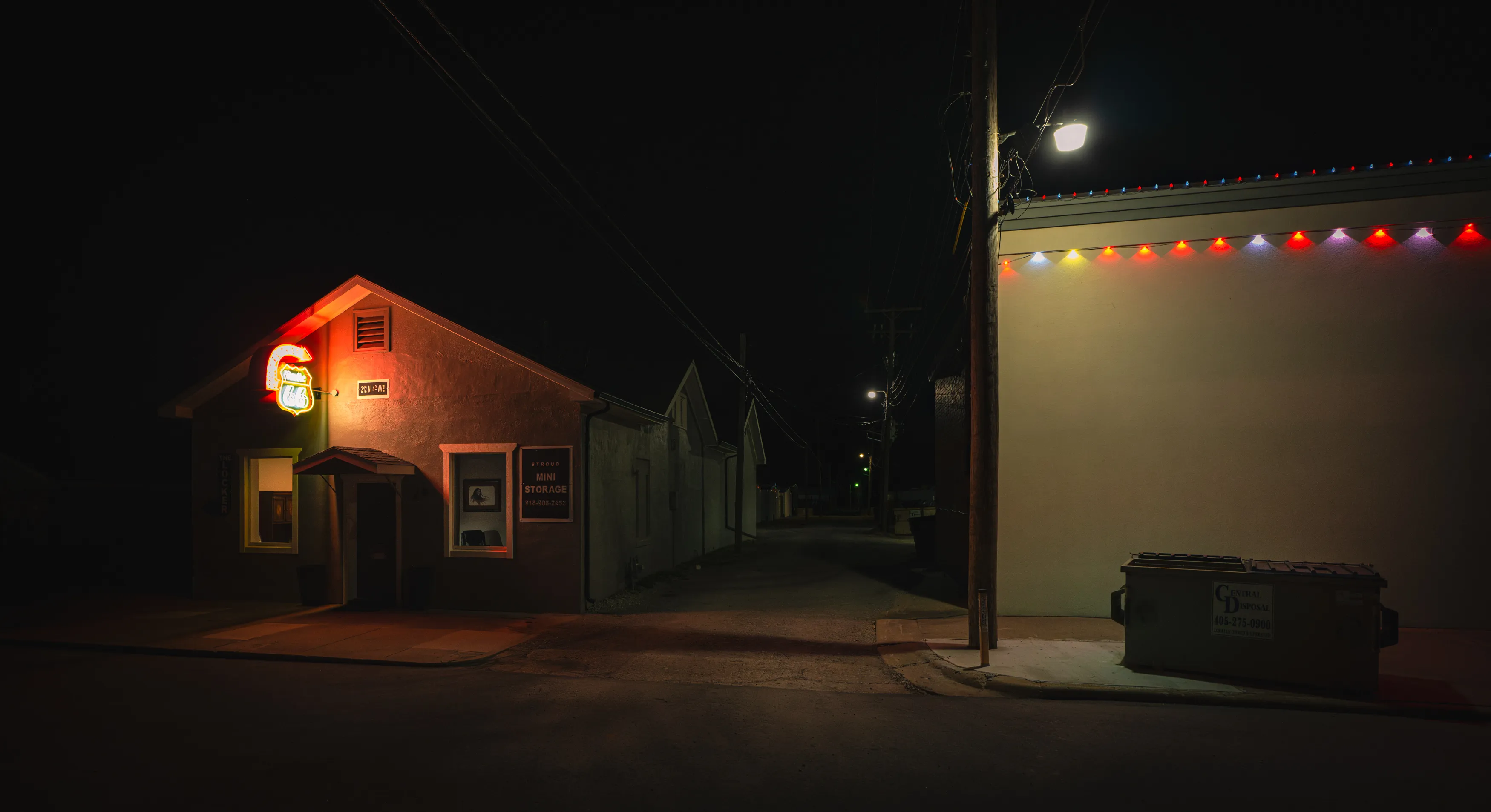 Route 66 Neon Nights — Luther, Chandler, Stroud - Oklahoma
